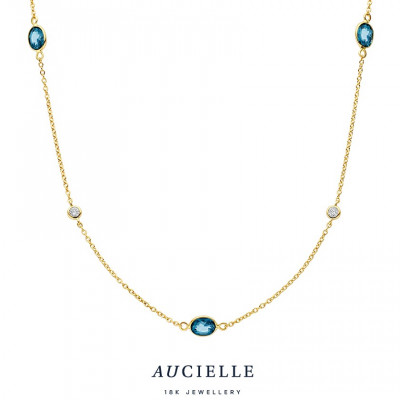 18 KARAAT DAMES KETTING AK0142D/45cm.