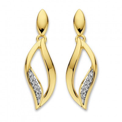 18 karaat oorstekers met briljant GO3542BB