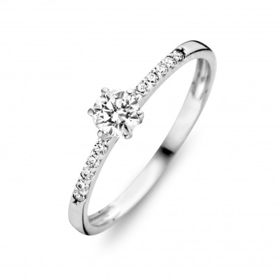 18 karaat ring met zirconia  GR4019WZ