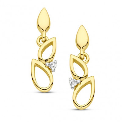 18 karaat oorstekers met briljant GO3783BB