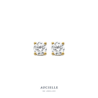 18 karaat oorringen met Lab Diamond 1.00 ct aE9003a