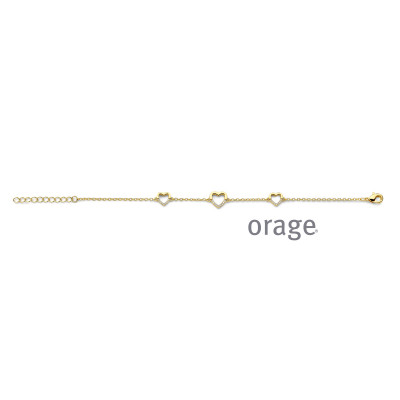 Orage Armband VERGULD met hart BB236
