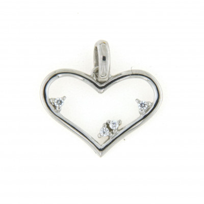 18 karaat hart hanger GH1759WB