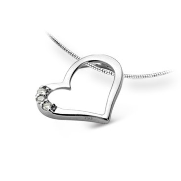 18 karaat hart hanger GH1630WB