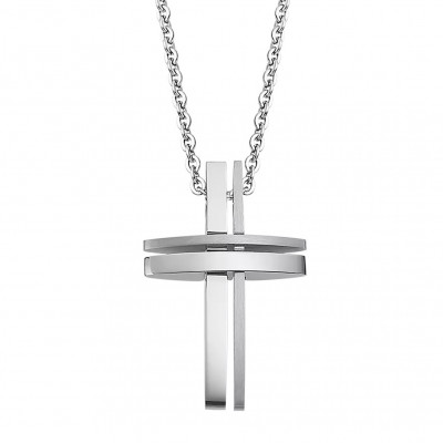 Lotus Style herenketting met kruis LS1984-1/3