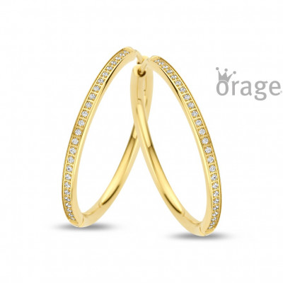 Orage Oorringen in plaque k2841 25MM