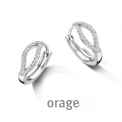 Orage Oorringen in zilver BB307
