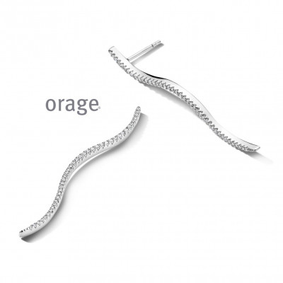 Orage Oorringen in zilver BB308