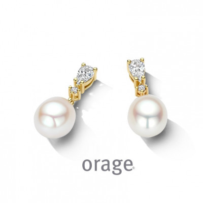 Orage Oorringen MET PAREL in plaque BB336