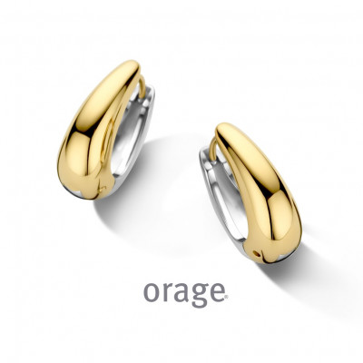 Orage Oorringen CREOLEN in staal BB341 19mm.