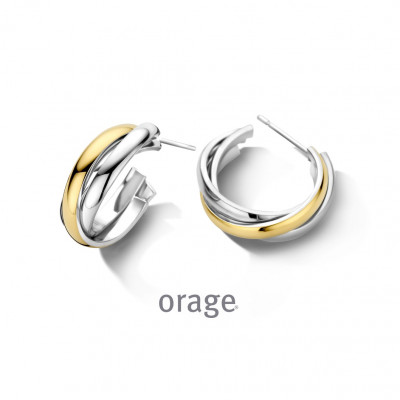 Orage Oorringen CREOLEN in staal BB343