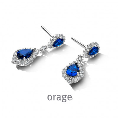 Orage Oorringen in zilver BB353