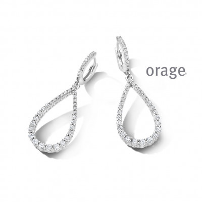 Orage Oorringen in zilver BB359