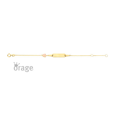 Orage Kids goud  9 Karaat Armband met naamplaat K3150