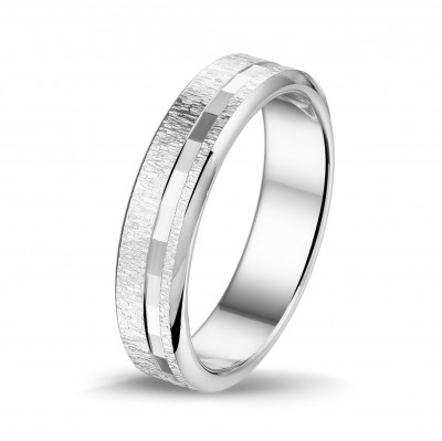 Ringen Tresor zilver ring R505 5mm.