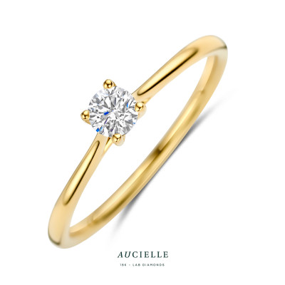 18 karaat ring met Lab Diamond 0.20ct ar9131a