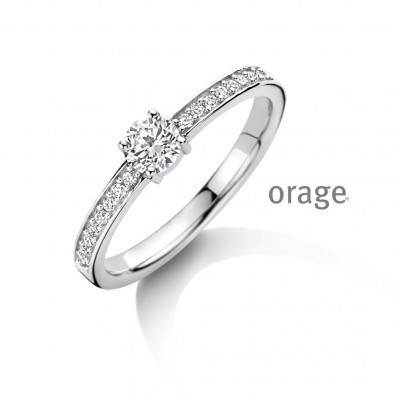 Orage Dames ring zilver met lab grow diamant BC012