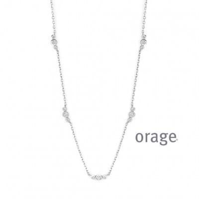 Orage ketting zilver met lab grow diamant BC002