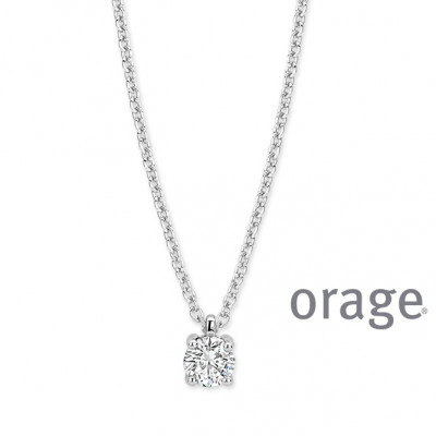 Orage ketting zilver met lab grow diamant BC005