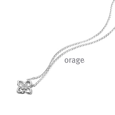 Orage ketting zilver met lab grow diamant BC017