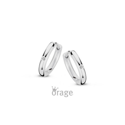 Orage creolen in staal K2836 10mm.