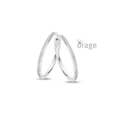 Orage creolen in staal K2840 20mm.