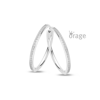 Orage creolen in staal K2842 25mm.