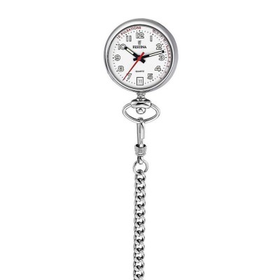 Festina F2027/2 verpleegstershorloge met zilverkleurig en ketting van 9 cm