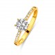 18 karaat ring met zirconia GR4061GZ