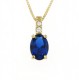 18 karaat hanger met zirconia en blauwe steen CO1446GSSZ