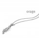 Orage zilver ketting AT079/45cm.