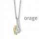 Orage zilver ketting AT057/42cm.