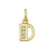 8 karaat Letter D gezet met zirconia