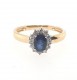 18 karaat ring met diamant en blauwe saffier GR4157BSB