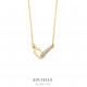 18 KARAAT KETTING met zirconia AK0054C/45cm.