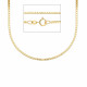18 karaat huis juwelen Schakelketting square 52CM.