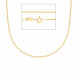 18 karaat huis juwelen Schakelketting gourmet 50CM.