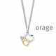 Orage Zilver ketting met hartje BA201/42cm.