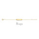Orage Kids goud  9 Karaat Armband met naamplaat K2963