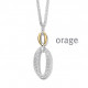Orage Zilver ketting BA215/45cm.