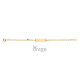 Orage Kids goud  9 Karaat Armband met naamplaat K2956