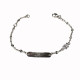 BABY ARMBAND (vlinder) wit goud 18 Karaat met naamplaat 148934