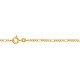 8 karaat huis juwelen Schakelketting figaro 45CM.