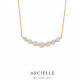 18 KARAAT KETTING met zirconia  AK0131c/45cm.