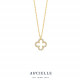 18 KARAAT KETTING met zirconia klaver AK0115c/45cm.