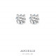 18 Kt. OORSTEKERS MET ZIRCONIA AE0292W/5mm.
