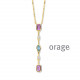 Orage PLAQUE ketting BB003/45cm.