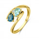 18 karaat ring met diamant en TOPAAS GR4952BTTLB