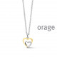 Orage zilver ketting met hart BB229/45cm.