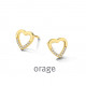 Orage Oorringen in plaque met hart BB235
